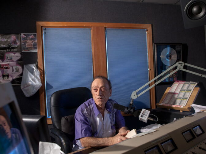 Art Laboe, 87, broadcasts live from his studio in Hollywood every night on Hot 92.3 The Beat.