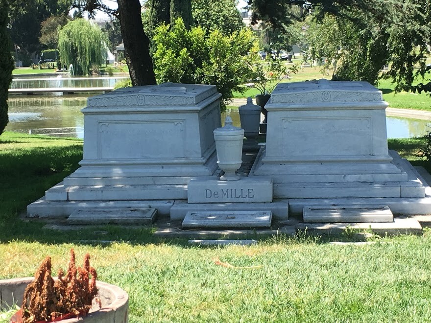 Grave of filmmaker Cecil B. DeMille and his wife. 