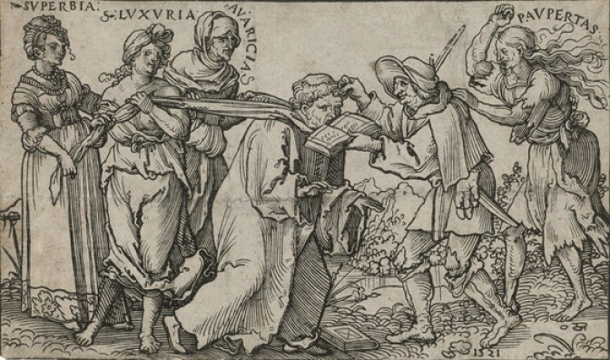 Hans Sebald Beham, Allegory of Monachism,1521