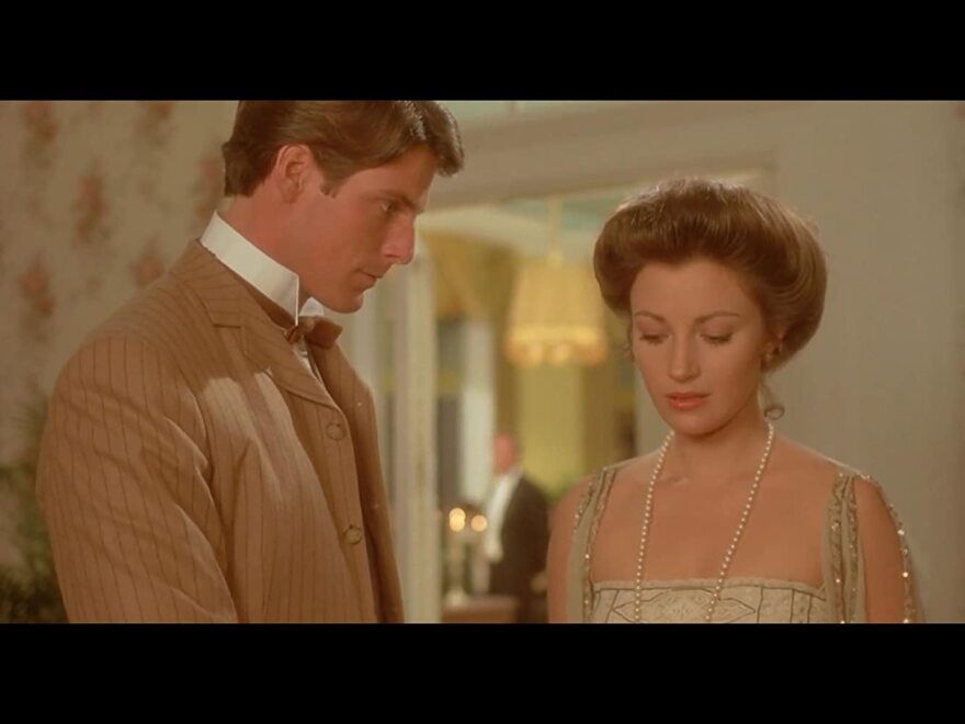 Christopher Reeve and Jane Seymour in "Somewhere in Time" (1980).
