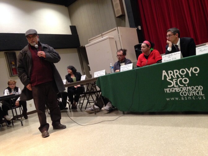 Local resident Richard Renteria said he serves homeless at a shelter in downtown L.A., but says he understand the reluctance of those living in the Arroyo to seek temporary housing downtown., "If I became homeless," he said. "I would rather live here in the Arroyo than to go to the shelters that I serve."