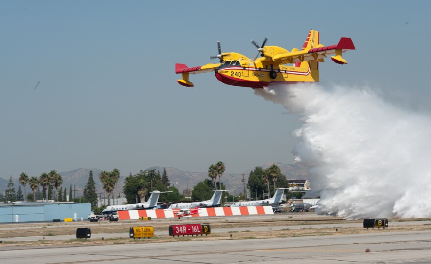 Two Super Scooper airplanes, Bombardier CL-415, are on lease to Los Angeles County Fire Department through November 2012. 
