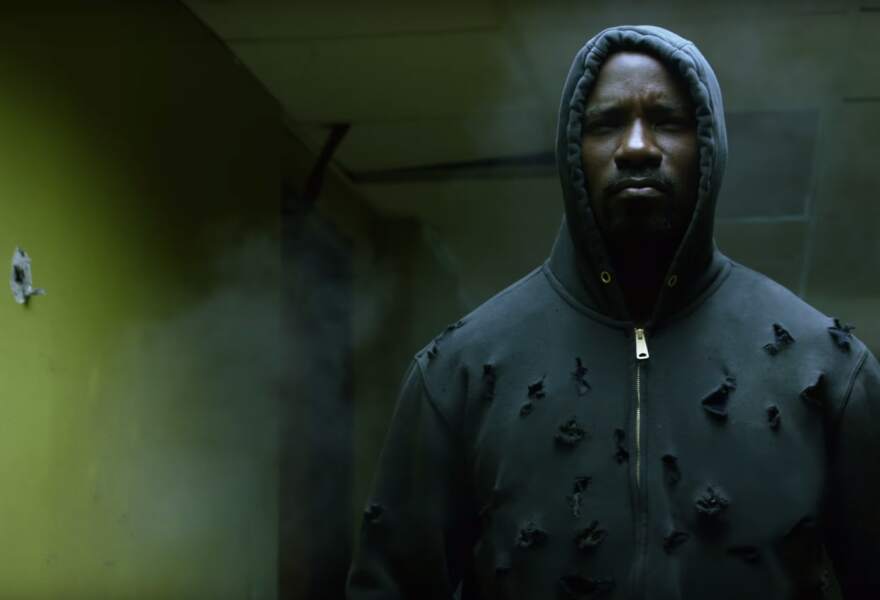 Scene from Nexflix's new show, Luke Cage starring Mike Colter