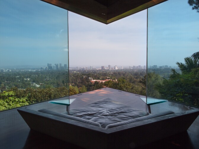 The view from James Goldstein's bedroom in his Beverly Hills home.