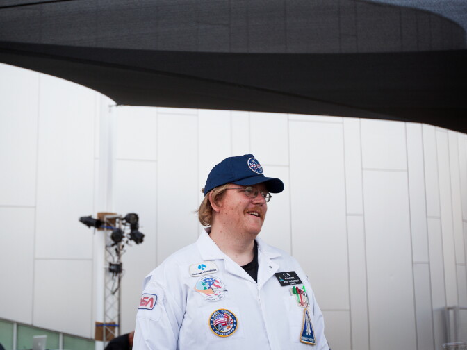 Zach Johnson-Dunlop plays Columbia crew member C.B. Williams in the play "Defying Gravity." The play runs from Sept. 20 – 22 at the Columbia Memorial Space Center.