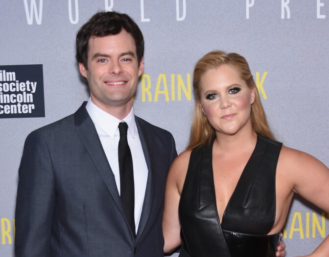NEW YORK, NY - JULY 14:  Actors Bill Hader and Amy Schumer attend the "Trainwreck" New York Premiere at Alice Tully Hall on July 14, 2015 in New York City.  (Photo by Dimitrios Kambouris/Getty Images)