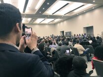 Delegates to the California Democratic Party convention in San Diego listen to U.S. Rep. Maxine Waters.