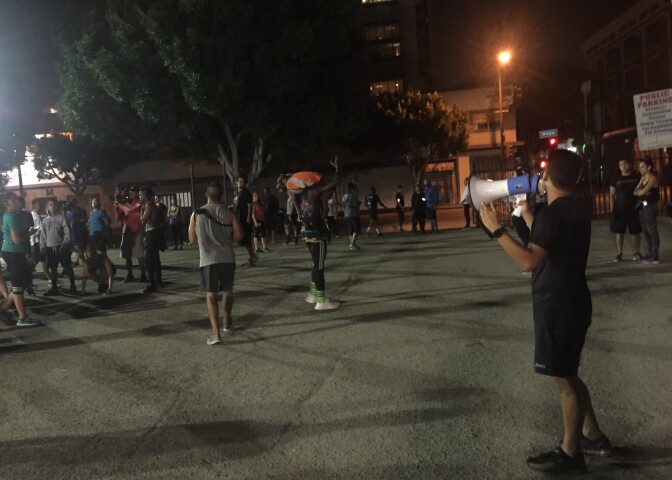 Blacklist LA founder, Erik Valiente, addresses Blacklist LA runners. 