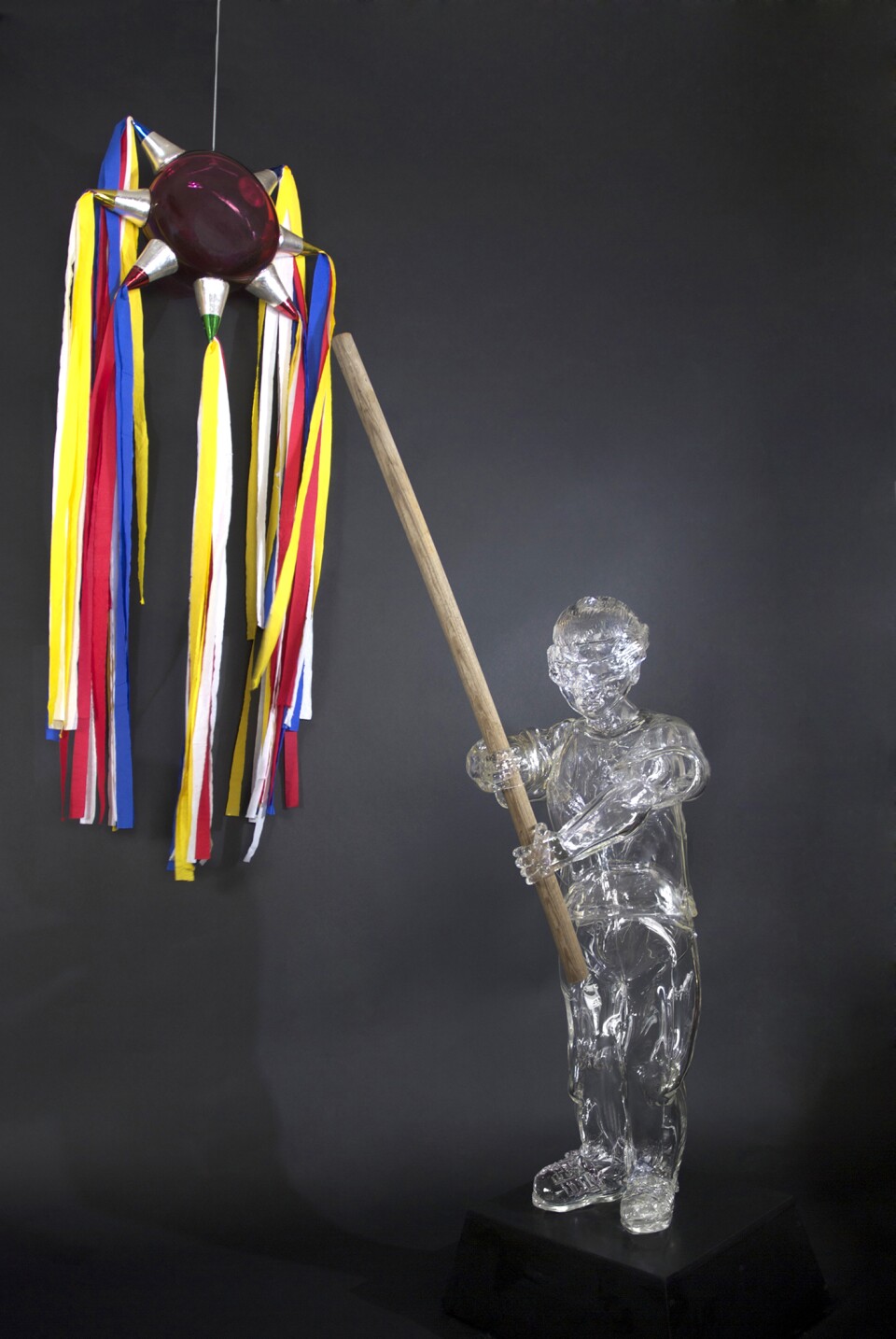 Glass piñata and child from the Broken Dreams installation, 2017
