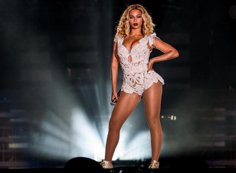 Singer Beyonce performs on stage during a concert in the Rock in Rio Festival on September 13, 2013 in Rio de Janeiro, Brazil. 