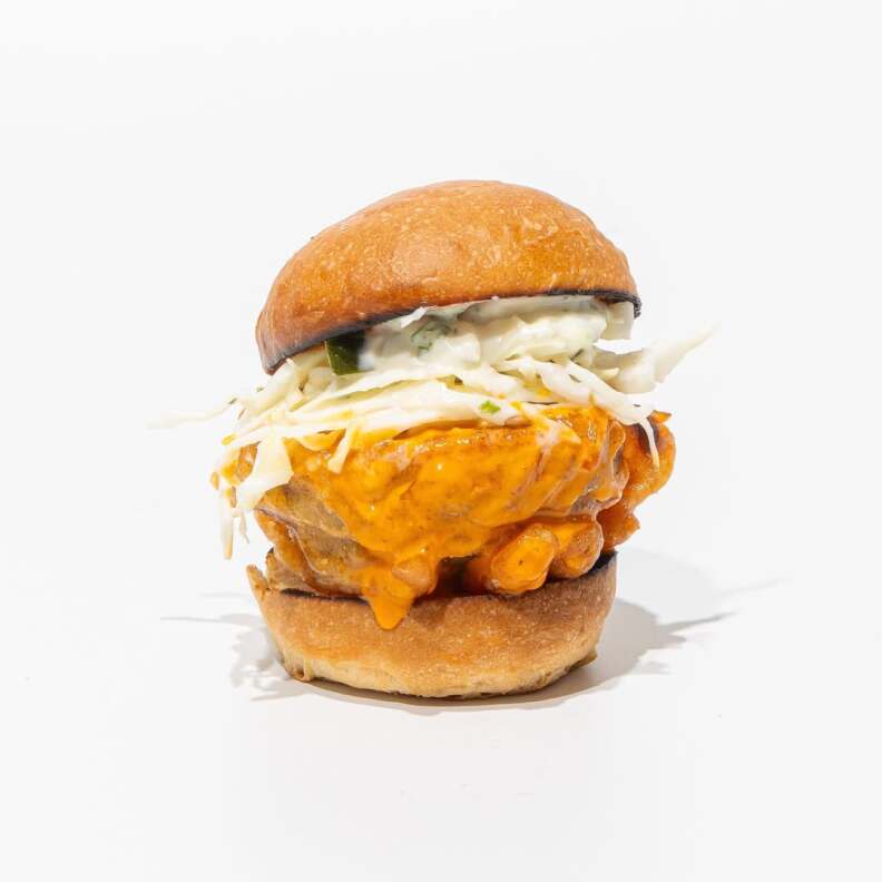 A small, crispy artichoke slider from the restaurant Meal Ticket LA.