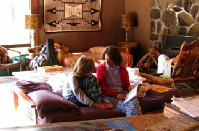 Homeschoolers Penina Finger and her 12 year old son.