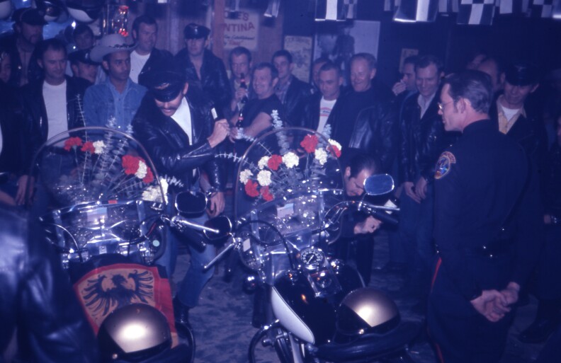 The Blue Max Motorcycle Club, a gay motorcycle club founded in 1968 in Los Angeles