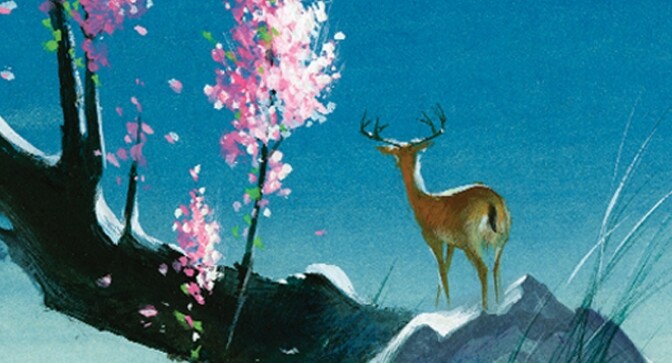 A painting by Tyrus Wong, who gave Bambi its look.