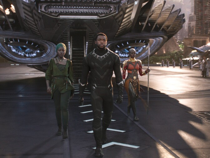 Chadwick Boseman stars in the 2018 superhero movie "Black Panther."