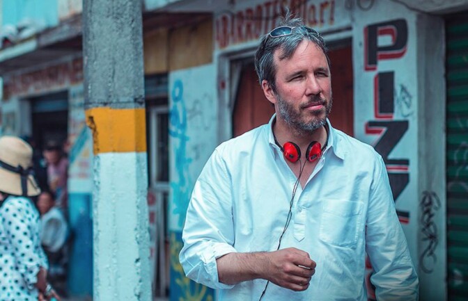 Director Denis Villeneuve on the set of the Mexican gang geo-political movie "Sicario" 