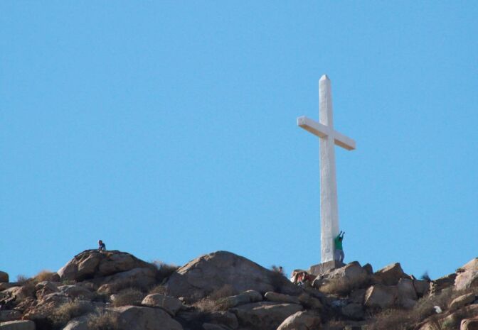 Erected more than 50 years ago, the towering cross atop Riverside’s Mount Rubidoux was the target of a possible civil liberties lawsuit over separation of church and state. A private local group has bought the land in a bid to save the cross. 


