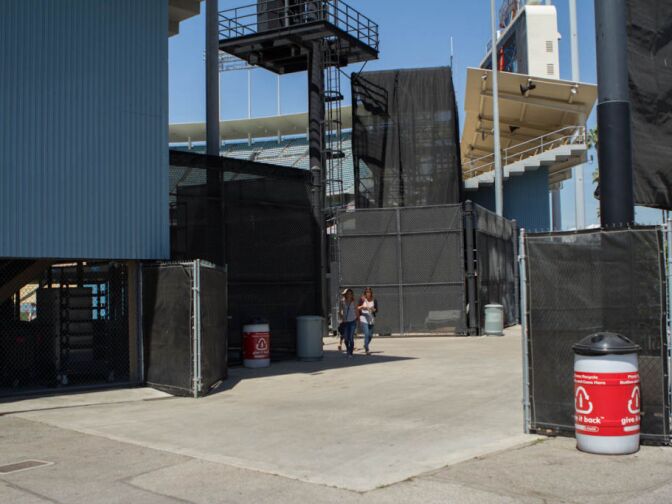Those who don't make it through the audition process exit into the parking lot through a gate behind center field.