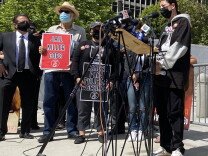 “I’m not sure what else we can do other than continue talking, continue speaking up on what we’re going through,” Stephanie Luna, Anthony Vargas’ aunt, said at a press conference outside the Hall of Justice Tuesday.