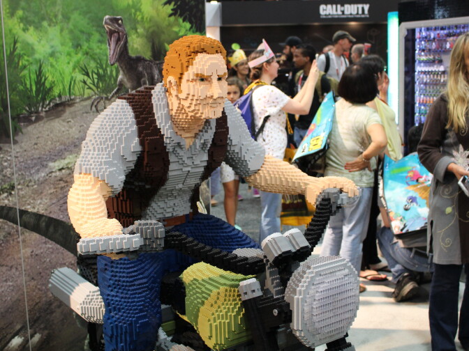A Lego Chris Pratt from "Jurassic World" at San Diego Comic-Con 2015.