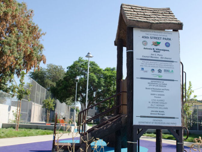 The 49th Street Park opens this week.