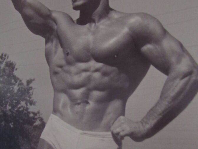 A young Jack LaLanne.  The godfather of physical fitness died of pneumonia on January 23,2011.  He was 96 years old.