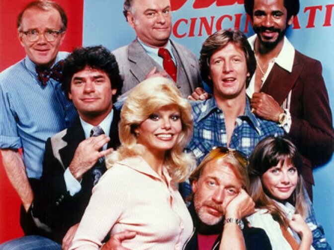 Cast photo from the CBS comedy, "WKRP in Cincinnati" 