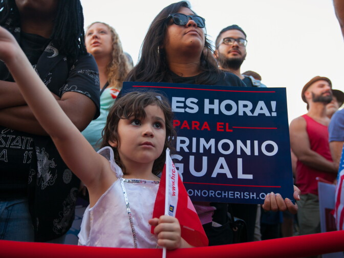 Decision Day Rally in West Hollywood Park to celebrate the U.S Supreme Court decision on marriage equality on Friday, June 26, 2015.