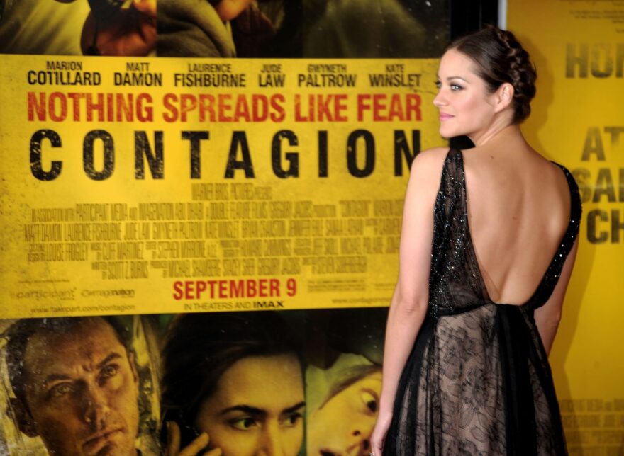 Actress Marion Cotillard attends the "Contagion" premiere at the Rose Theater, Jazz at Lincoln Center in New York City. 