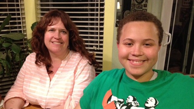Sixteen-year-old Ashton Lee (right) and his mother, Catherine, (left) were successful in getting the Manteca Unified School District to address the rights of transgender students on campus.
 