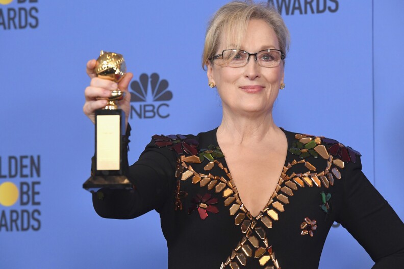 BEVERLY HILLS, CA - JANUARY 08:  Actress Meryl Streep, recipient of the Cecil B. DeMille Award, poses in the press room during the 74th Annual Golden Globe Awards at The Beverly Hilton Hotel on January 8, 2017 in Beverly Hills, California.  (Photo by Kevin Winter/Getty Images)