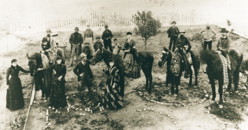 The Lugo family in their yard in Bell Gardens, c. 1890