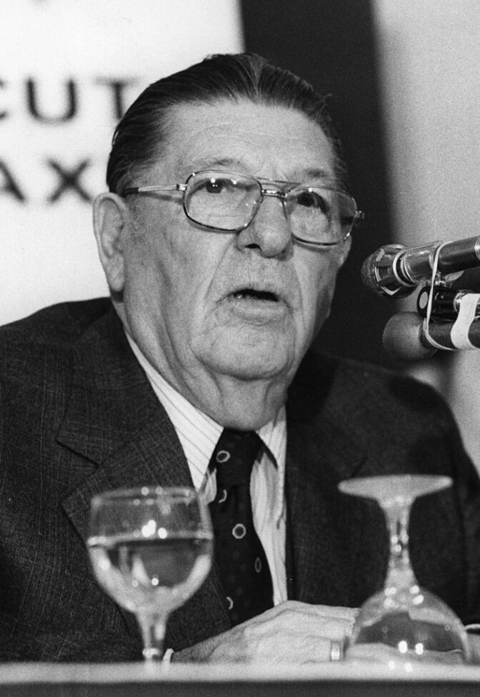 Howard Jarvis, the lead proponent of Proposition 13 in 1978.