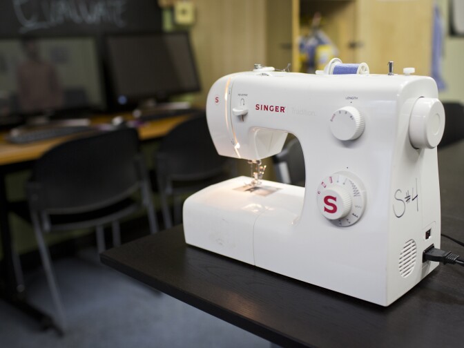 A fashion design class begins at My Friend's Place in Hollywood on Wednesday, May 13, 2015.