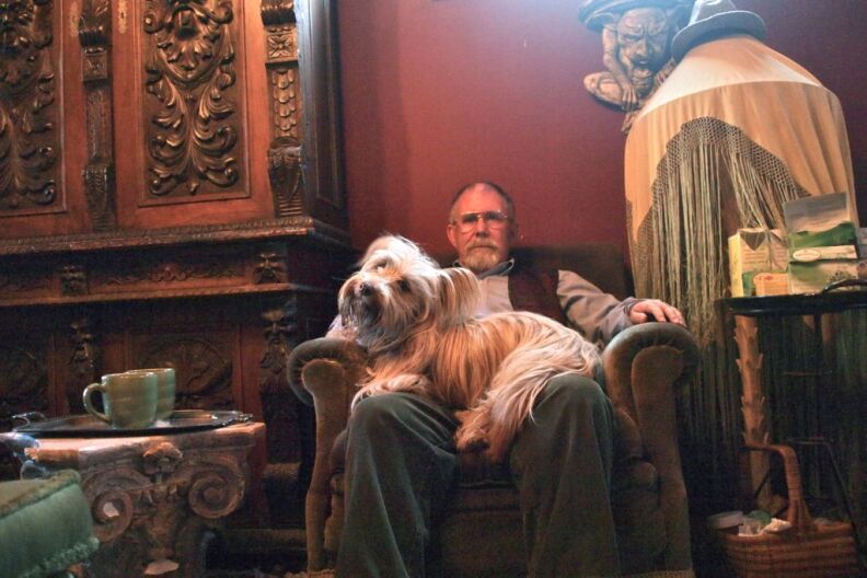 Dr. Rodney Karr, director of the Monarch Bear Institute, at his home in San Francisco.