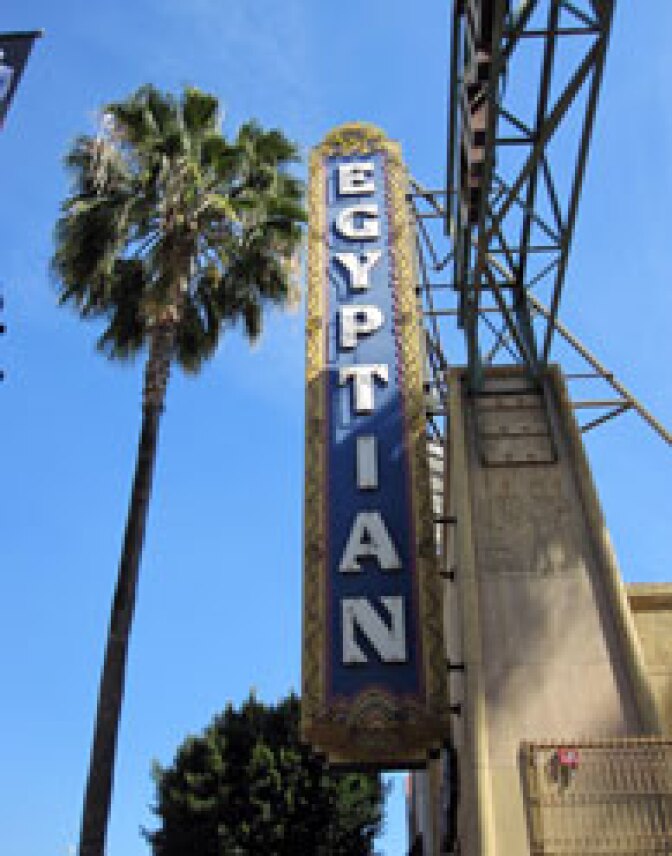 AirTalk on the road from the Egyptian Theatre in Hollywood. 