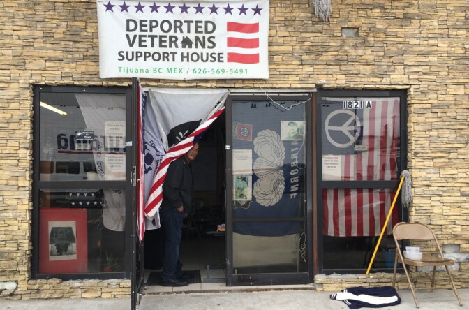 The Deported Veterans House has become a gathering place for veterans who are stranded in Tijuana after deportation. Organizers there have a database with 350 deported veteran cases, an indication, they say, that the real count is much higher.  
