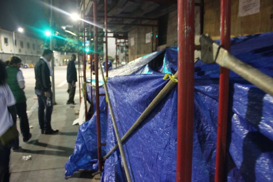 Volunteers go out to conduct surveys in groups, offering McDonald's gift cards to all willing homeless participants during the homeless count in Downtown Los Angeles on January 30, 2013.