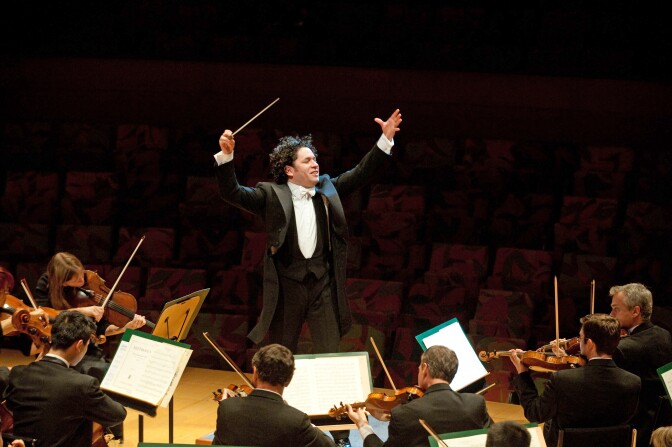 Conductor Gustavo Dudamel, music director of the Los Angeles Philharmonic.