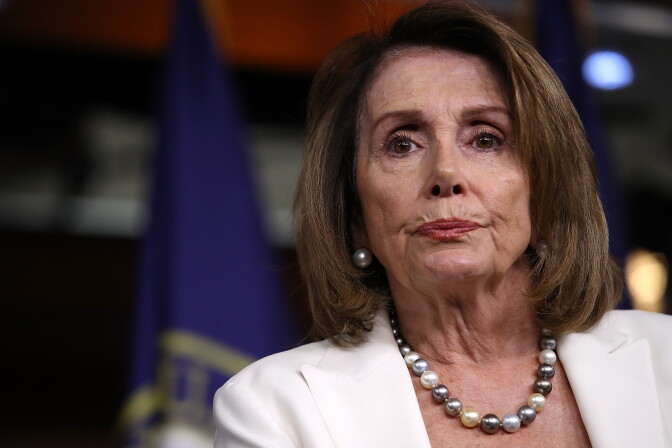 WASHINGTON, DC - SEPTEMBER 14:  House Minority Leader Nancy Pelosi (D-CA) answers questions during her weekly press conference at the U.S. Capitol September 14, 2017 in Washington, DC. Pelosi answered questions on reports of reaching an agreement on the DREAM Act and a potential path to citizenship with U.S. President Donald Trump during the press conference.  (Photo by Win McNamee/Getty Images)