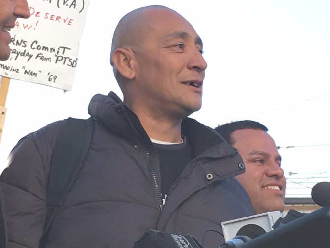 Marine Corps veteran Marco Chavez returned to the United States on Thursday for the first time since his 2002 deportation. 