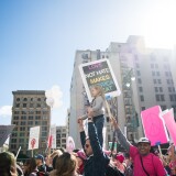 LOS ANGELES, CA - JANUARY 21:  A view of the signs at the women's march in Los Angeles on January 21, 2017 in Los Angeles, California.  (Photo by Emma McIntyre/Getty Images)
