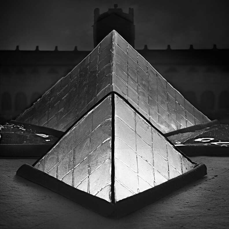The Louvre, Paris, I.M.Pei. Gingerbread, hard candy, licorice.
