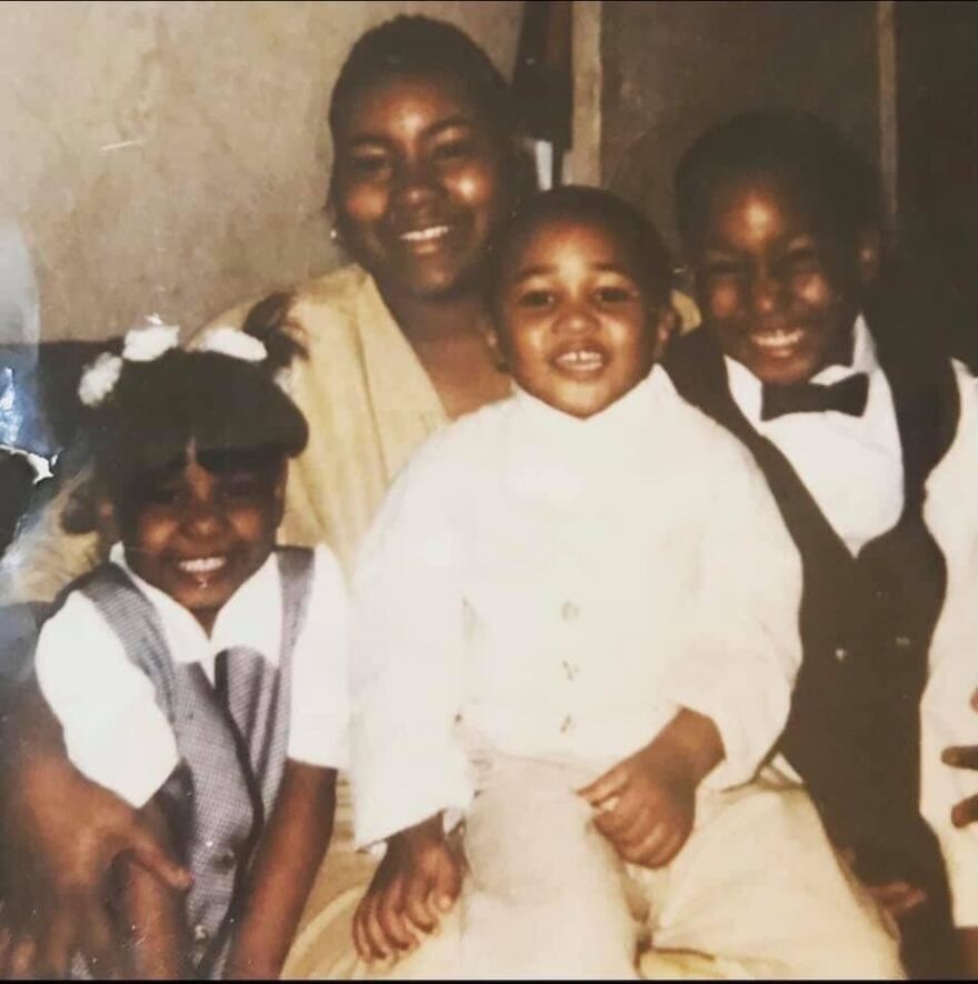 Jeanette Taylor and her three oldest children.