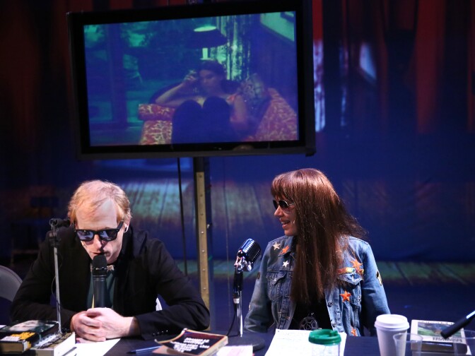 Scott Shepherd and Kate Valk in the Wooster Group's "The Town Hall Affair."