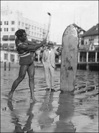 Duke Kahanamoku (1890-1968) won five Olympic gold medals for swimming and "became surfing's ambassador to the world." 