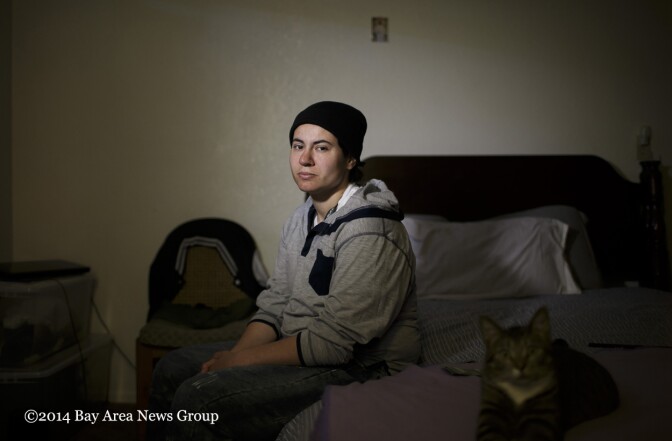 Yolanda Vasquez, 21, a former foster child, was photographed in her home in Fresno, Calif., on April 24, 2014. Vasquez spent years in California's foster care system, medicated with psychiatric drugs. (Dai Sugano/Bay Area News Group)