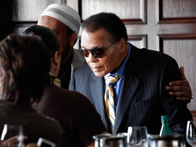 2011: Former World Heavyweight Boxing Champion Muhammad Ali attended a news conference at the National Press Club in Washington, DC along with other prominent American Muslims and clergy appealed to Iran's Supreme Leader for the release Shane Bauer and Josh Fattal, the two U.S. hikers detained in Iran since July 31, 2009.