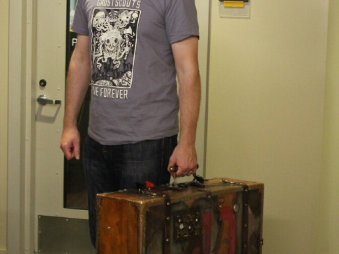 Filmmaker Marc Osborne with his "magic suitcase" which he used to pitch "The Little Prince" film financiers, artists, actors and everyone who ever would work on the movie.