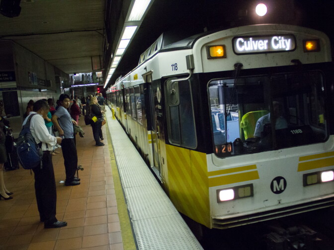 Expo Line at 7th Street/Metro Center.